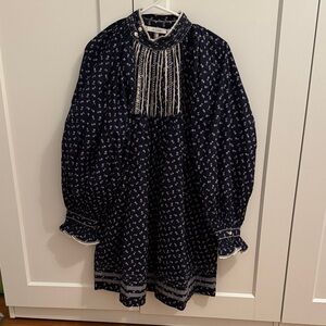 Doen Navy and White Floral Dress